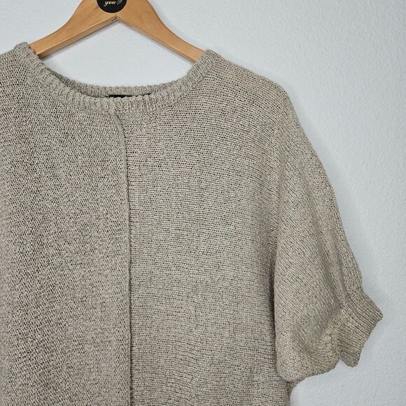 Liz Claiborne Vintage Sweater, Shirt Sleeve, Oatmeal Color, Women's Size Medium - Picture 1 of 4
